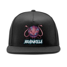 Заказать головной убор в Москве. Кепка снепбек с прямым козырьком Merch BrainKilla  от Paul Paul - готовые дизайны и нанесение принтов.