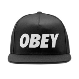 Заказать головной убор в Москве. Кепка снепбек с прямым козырьком OBEY  от DESIGNER   - готовые дизайны и нанесение принтов.