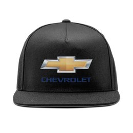 Заказать головной убор в Москве. Кепка снепбек с прямым козырьком CHEVROLET от DESIGNER   - готовые дизайны и нанесение принтов.