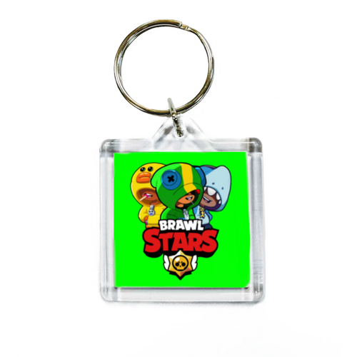 Заказать брелоки в Москве. Брелок квадратный 32x32 мм Brawl Stars LEON TRIO от vista12761@rambler.ru - готовые дизайны и нанесение принтов.