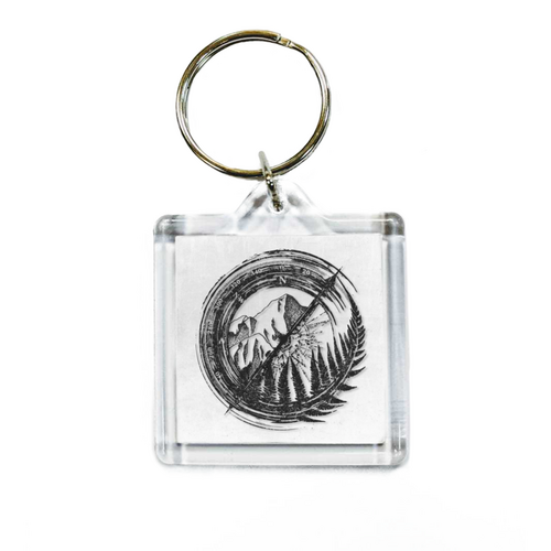 Заказать брелоки в Москве. Брелок квадратный 32x32 мм Папоротник от oneredfoxstore@gmail.com - готовые дизайны и нанесение принтов.