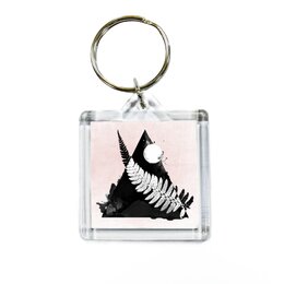 Заказать брелоки в Москве. Брелок квадратный 32x32 мм Папоротник от oneredfoxstore@gmail.com - готовые дизайны и нанесение принтов.