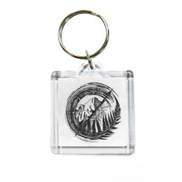 Заказать брелоки в Москве. Брелок квадратный 32x32 мм Папоротник от oneredfoxstore@gmail.com - готовые дизайны и нанесение принтов.