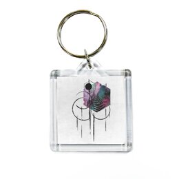 Заказать брелоки в Москве. Брелок квадратный 32x32 мм Папоротник от oneredfoxstore@gmail.com - готовые дизайны и нанесение принтов.
