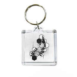 Заказать брелоки в Москве. Брелок квадратный 32x32 мм Папоротник от oneredfoxstore@gmail.com - готовые дизайны и нанесение принтов.