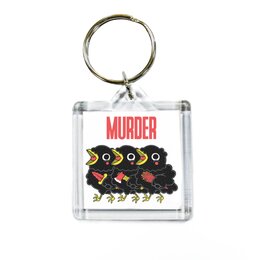 Заказать брелоки в Москве. Брелок квадратный 32x32 мм Murder от Leichenwagen - готовые дизайны и нанесение принтов.