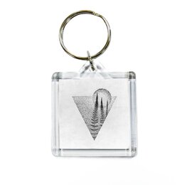 Заказать брелоки в Москве. Брелок квадратный 32x32 мм Папоротник от oneredfoxstore@gmail.com - готовые дизайны и нанесение принтов.