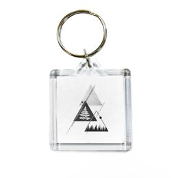 Заказать брелоки в Москве. Брелок квадратный 32x32 мм Папоротник от oneredfoxstore@gmail.com - готовые дизайны и нанесение принтов.