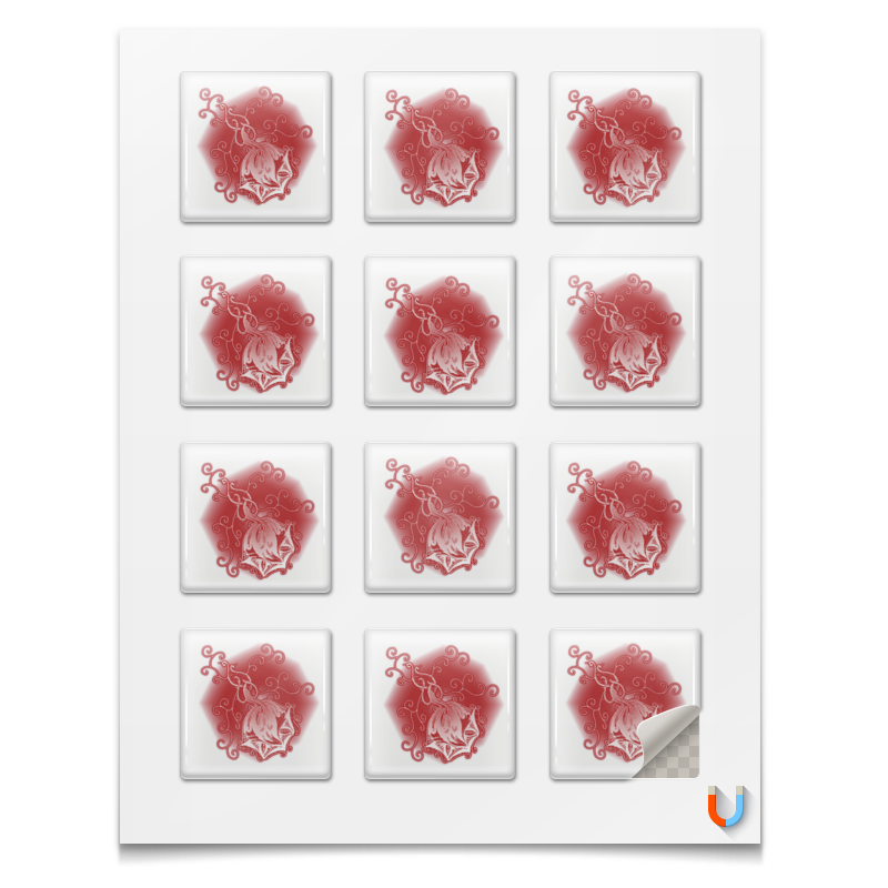 Printio Магниты квадратные 5×5 см Ажурная роза фото