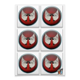 Заказать магниты в Москве. Магниты квадратные 9.5x9.5 см Blood Angels от GeekFox  - готовые дизайны и нанесение принтов.