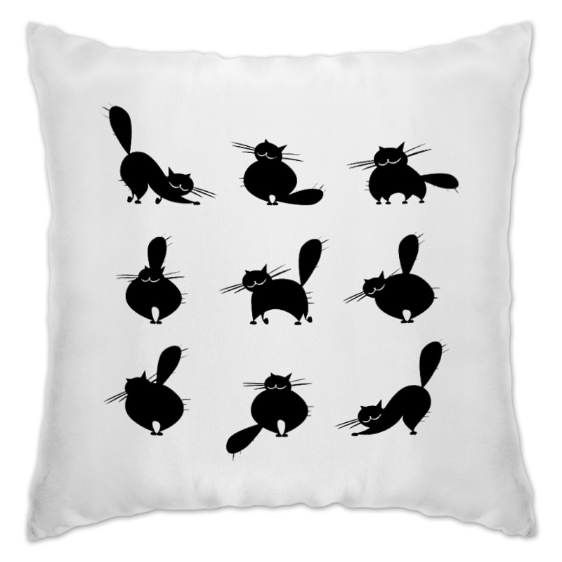 Характер кошки по подушечкам. Подушки с изображением кошек. Силуэт подушечек кошки. Черные кошачьи подушечки. Подушка черная кошка.