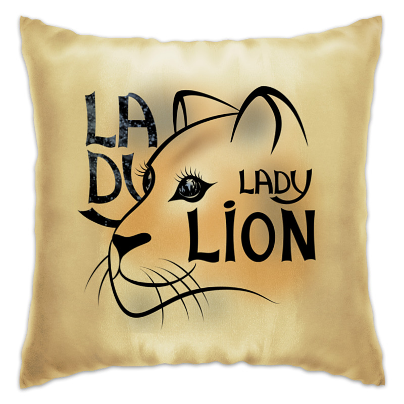 Printio Подушка Lady lion сумка шоппер морда довольна лев