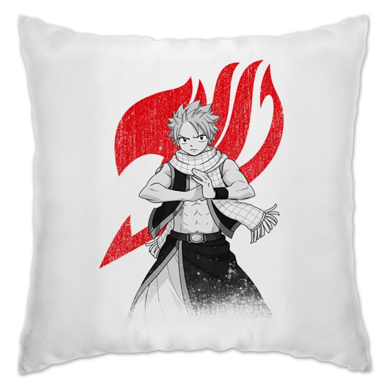 Printio Подушка Нацу. fairy tail 4pcs anime fairy tail cos etherious natsu dragneel erza scarlet wendy marvell feioulei demon cat cosplay temporary tatto sticker
