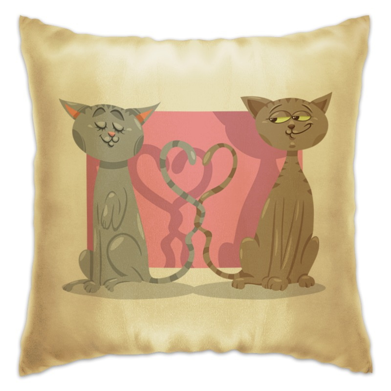 printio сумка влюблённые коты Printio Подушка Влюблённые коты