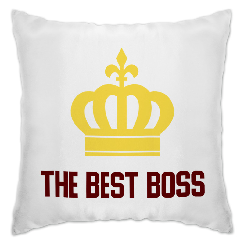 Printio Подушка The best boss with crown