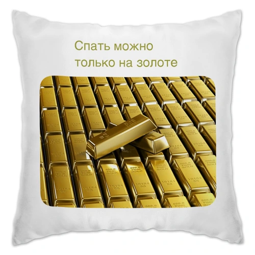 Заказать подушку в Москве. Подушка Богатый ты или бедный. от snowi - готовые дизайны и нанесение принтов.