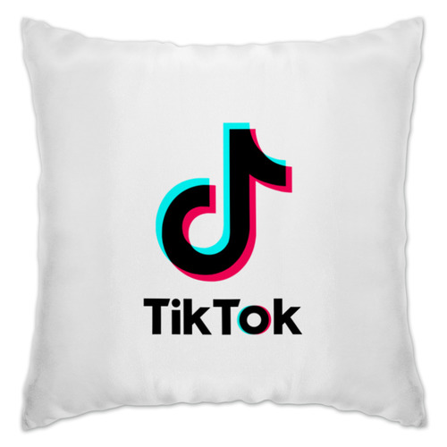 Заказать подушку в Москве. Подушка TikTok  от DESIGNER   - готовые дизайны и нанесение принтов.
