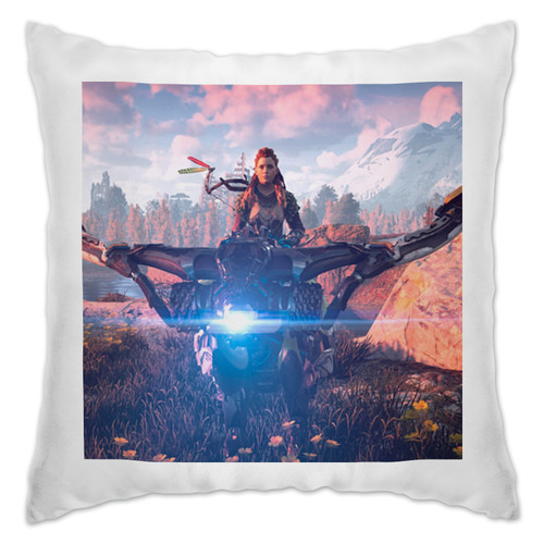Заказать подушку в Москве. Подушка Horizon Zero Dawn от GeekFox  - готовые дизайны и нанесение принтов.