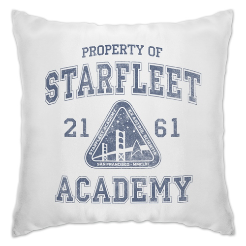 Заказать подушку в Москве. Подушка Starfleet Academy от geekbox - готовые дизайны и нанесение принтов.