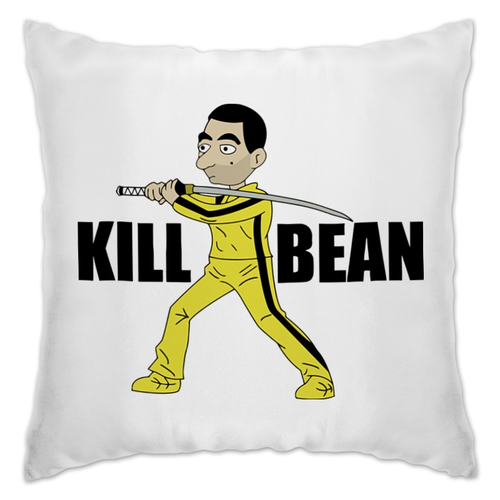 Заказать подушку в Москве. Подушка Kill Bean от skynatural - готовые дизайны и нанесение принтов.