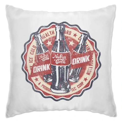 Заказать подушку в Москве. Подушка Fallout. Nuka-Cola от geekbox - готовые дизайны и нанесение принтов.