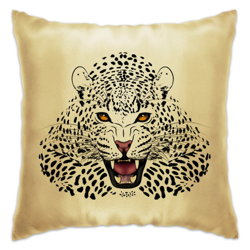 Заказать подушку в Москве. Подушка Леопард от BeliySlon - готовые дизайны и нанесение принтов.