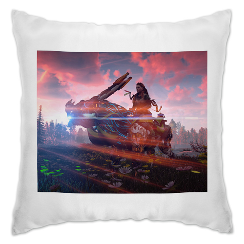 Заказать подушку в Москве. Подушка Horizon Zero Dawn от GeekFox  - готовые дизайны и нанесение принтов.