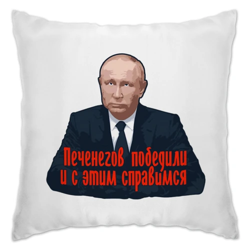 Заказать подушку в Москве. Подушка Печенеги от Дана Столыпина - готовые дизайны и нанесение принтов.