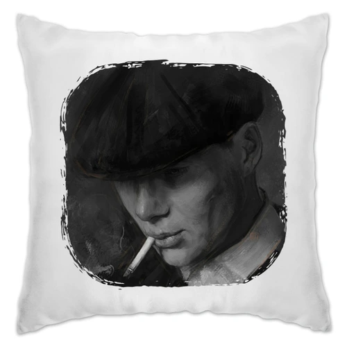 Заказать подушку в Москве. Подушка Tommy Shelby - Острые козырьки от Дана Столыпина - готовые дизайны и нанесение принтов.