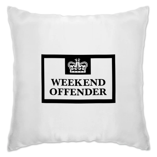 Заказать подушку в Москве. Подушка weekend offender  от торгаш - готовые дизайны и нанесение принтов.