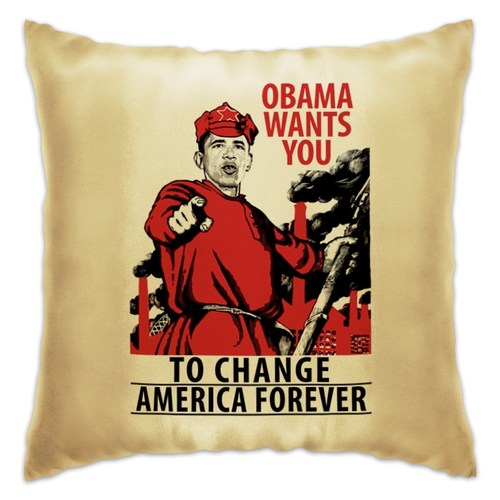 Заказать подушку в Москве. Подушка Obama Red Army от Leichenwagen - готовые дизайны и нанесение принтов.