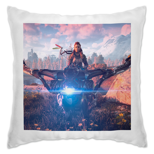 Заказать подушку в Москве. Подушка Horizon Zero Dawn от GeekFox  - готовые дизайны и нанесение принтов.