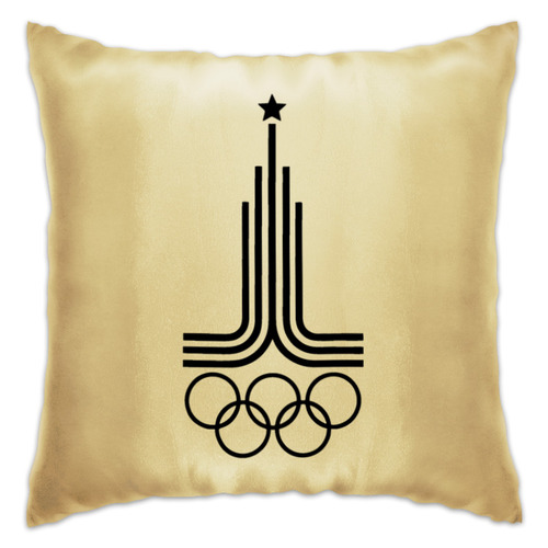 Заказать подушку в Москве. Подушка Олимпийский мишка  от T-shirt print  - готовые дизайны и нанесение принтов.