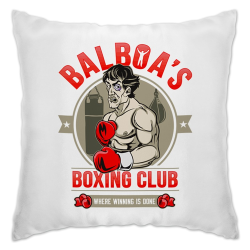 Заказать подушку в Москве. Подушка Balboa's Boxing Club от skynatural - готовые дизайны и нанесение принтов.
