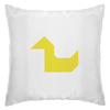Заказать подушку в Москве. Подушка Жёлтая утка танграм от namormai@mail.ru - готовые дизайны и нанесение принтов.
