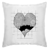 Заказать подушку в Москве. Подушка Сердце загогулистое черно-белое от Анна - готовые дизайны и нанесение принтов.