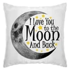 Заказать подушку в Москве. Подушка Love you to the moon and back от Ксения Золотухина - готовые дизайны и нанесение принтов.