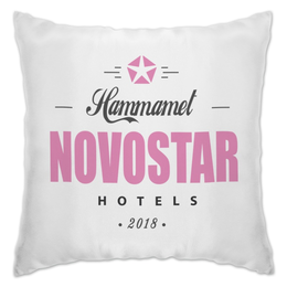 Заказать подушку в Москве. Подушка Novostar Hotels Тунис Hammamet от Novostar Hotels - готовые дизайны и нанесение принтов.