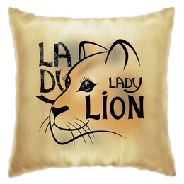 Заказать подушку в Москве. Подушка LADY LION от ELENA ZHARINOVA - готовые дизайны и нанесение принтов.