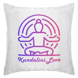 Заказать подушку в Москве. Подушка с логотипом портала Kundalini.Love от Олег Фунбаю - готовые дизайны и нанесение принтов.