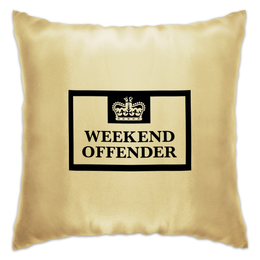 Заказать подушку в Москве. Подушка weekend offender  от торгаш - готовые дизайны и нанесение принтов.