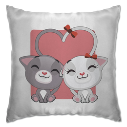Заказать подушку в Москве. Подушка Кошки в любви от Amerikanka - готовые дизайны и нанесение принтов.