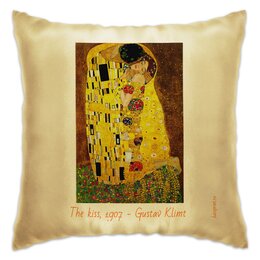 Заказать подушку в Москве. Подушка G.Klimt  "The Kiss" от shrilanka7@mail.ru - готовые дизайны и нанесение принтов.