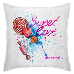 Заказать подушку в Москве. Подушка Sweet Love #tseart от Anna Tse - готовые дизайны и нанесение принтов.