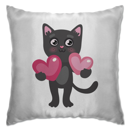 Заказать подушку в Москве. Подушка Любовь кота от Amerikanka - готовые дизайны и нанесение принтов.