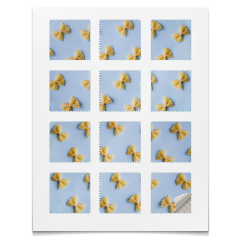 Printio Наклейки квадратные 5×5 см Наклейки макароны