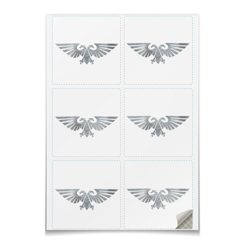 Printio Наклейки квадратные 9.5×9.5 см For the emperor! рисунок на ткани конёк орел каллиграфия 29x39 см