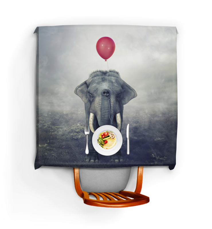 Printio Скатерть квадратная Красный шар и слон printio рюкзак 3d красный шар и слон