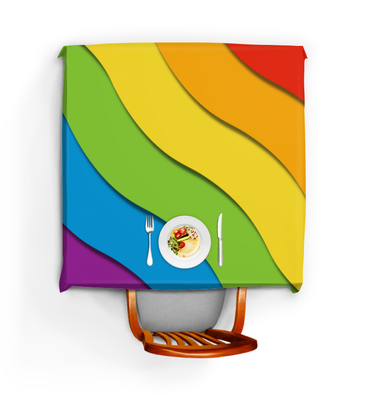 Printio Скатерть квадратная Радуга скатерть бирюза квадратная 130x160 см цвет разноцветный
