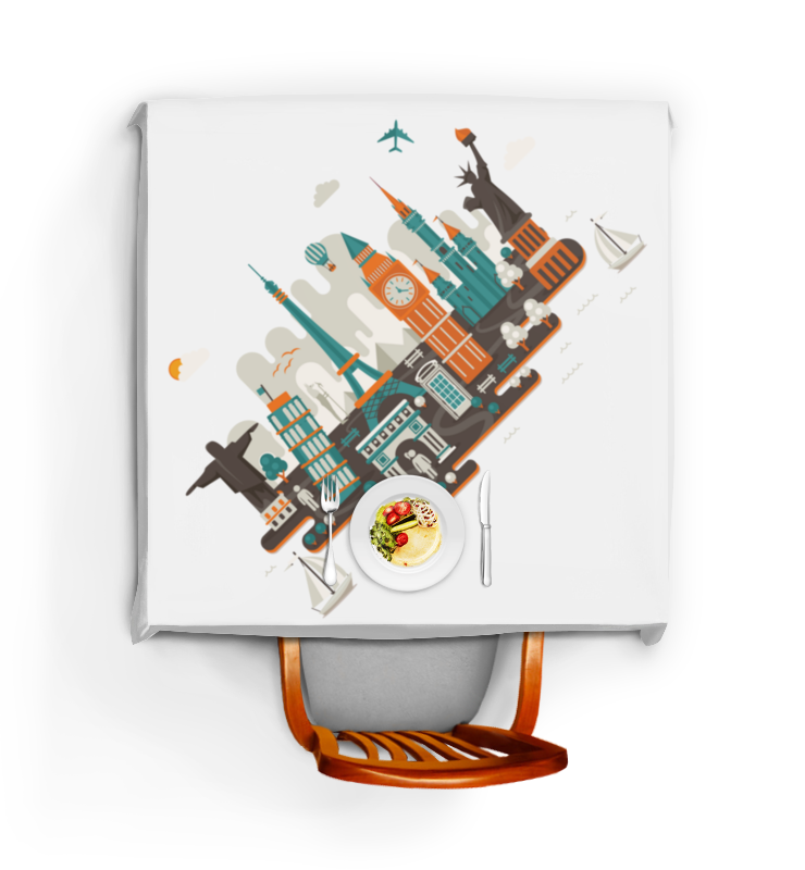 модульная картина пизанская башня летним днем60x36 Printio Скатерть квадратная Серия: всюдубуду